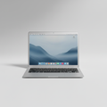 MacBook Air 2017 plateada con bisel plateado