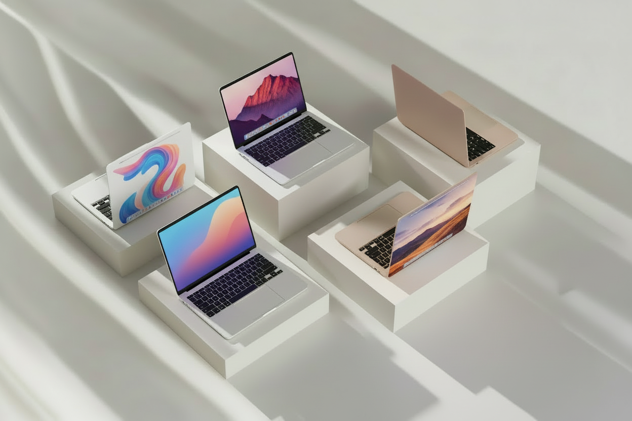 MacBooks con fondos de pantalla auténticos de macOS